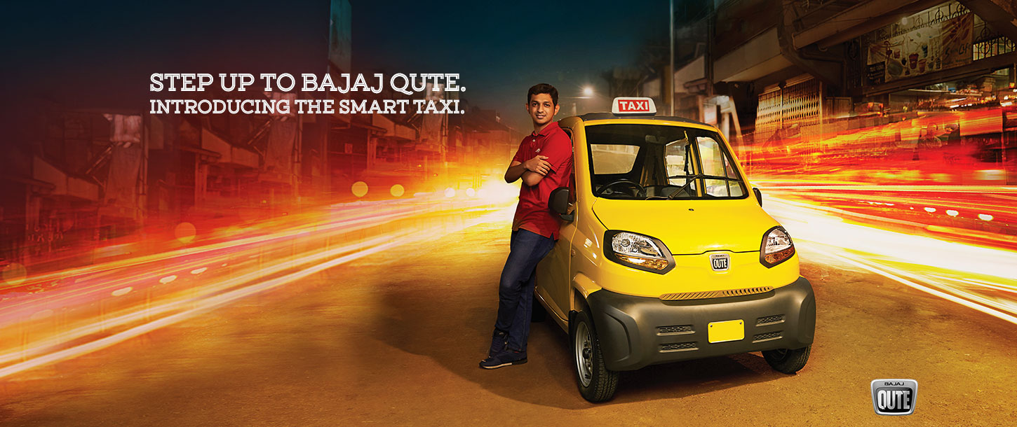 Step Up To Bajaj Qute. Introducing The Smart Taxi.